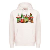 Pale Pink christmas gnomes coffee Premium Hoodie - Jasminsmagicworld