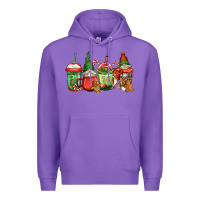 Purple christmas gnomes coffee Premium Hoodie - Jasminsmagicworld