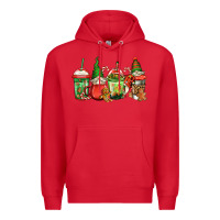 Red christmas gnomes coffee Premium Hoodie - Jasminsmagicworld