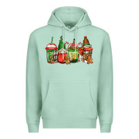 Seafoam christmas gnomes coffee Premium Hoodie - Jasminsmagicworld