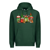 Sports Green christmas gnomes coffee Premium Hoodie - Jasminsmagicworld