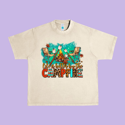 Life Is Better By The Campfire Urban Heavy Tee Designed By Adodesignshop