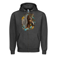 Charcoal Heather western tennessee horse Zipper Hoodie - LillyAllenDesigns