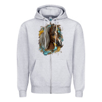 Heather Grey western tennessee horse Zipper Hoodie - LillyAllenDesigns