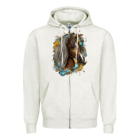 Oatmeal Heather western tennessee horse Zipper Hoodie - LillyAllenDesigns