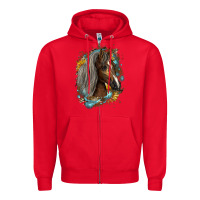 Red western tennessee horse Zipper Hoodie - LillyAllenDesigns