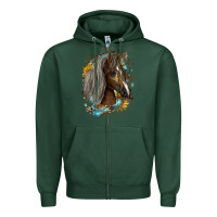Sports Green western tennessee horse Zipper Hoodie - LillyAllenDesigns