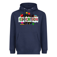 Navy special education crew Heavyweight Hoodie - NancyCooperArtShop