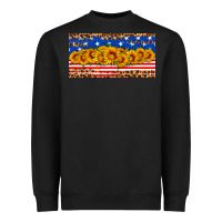 Black usa flag sunflowers license plate Heavyweight Sweatshirt - HRA Design Shop