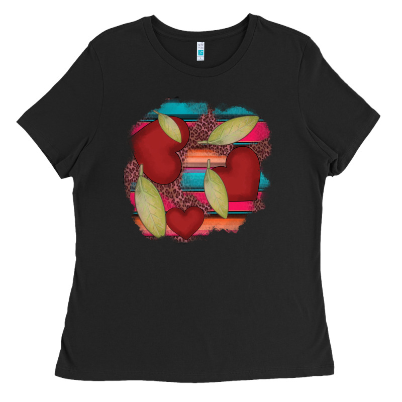 Heart And Serape Patches Ladies Tee by AdoDesignShop | Teevron