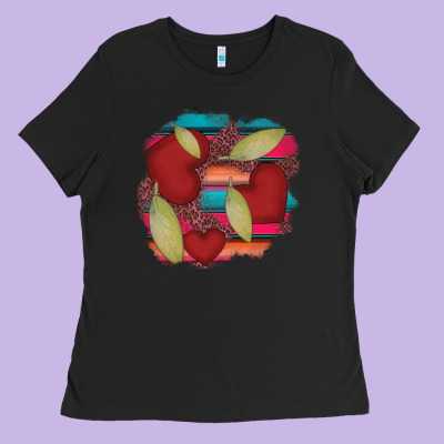 Heart And Serape Patches Ladies Tee Designed By Adodesignshop