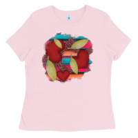 Bubblegum Pink heart and serape patches Ladies Tee - AdoDesignShop