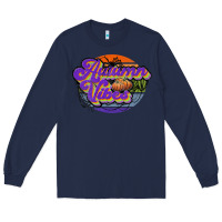 Navy autumn vibes Long Sleeve Tee - JahusDesignShop