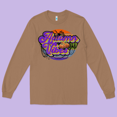 Autumn Vibes Long Sleeve Tee Designed By Jahusdesignshop