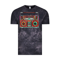 Cloud Black Boombox Vintage Tee - FaDigitalArtStudio