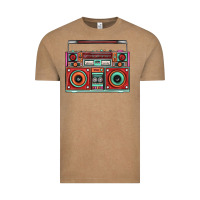 Vintage Coffee Boombox Vintage Tee - FaDigitalArtStudio