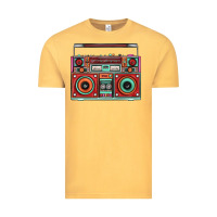 Vintage Mustard Boombox Vintage Tee - FaDigitalArtStudio