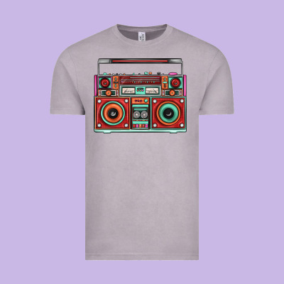 Boombox Vintage Tee Designed By Fadigitalartstudio