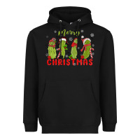 Black Pickle Merry Christmas Heavyweight Hoodie - MaliasSmallBusiness