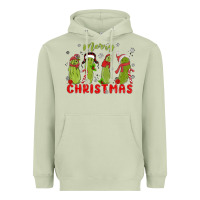 Matcha Pickle Merry Christmas Heavyweight Hoodie - MaliasSmallBusiness