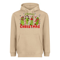 Mushroom Pickle Merry Christmas Heavyweight Hoodie - MaliasSmallBusiness