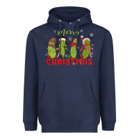 Navy Pickle Merry Christmas Heavyweight Hoodie - MaliasSmallBusiness