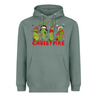 Sage Pickle Merry Christmas Heavyweight Hoodie - MaliasSmallBusiness