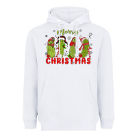 White Pickle Merry Christmas Heavyweight Hoodie - MaliasSmallBusiness
