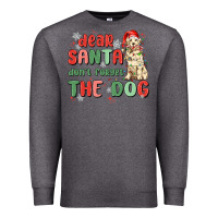 Charcoal Heather dear santa dont forget the dog Premium Sweatshirt - MaliasSmallBusiness