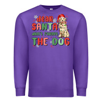 Purple dear santa dont forget the dog Premium Sweatshirt - MaliasSmallBusiness