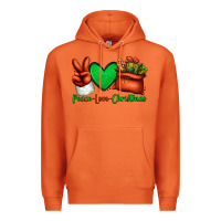 Carrot peace love Christmas Santa Claus hand Premium Hoodie - Jasminsmagicworld