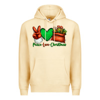 Pina Colada peace love Christmas Santa Claus hand Premium Hoodie - Jasminsmagicworld