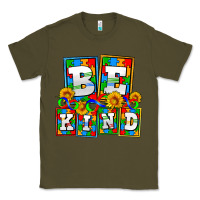 Army Green bee kind autism Classic Tee - AdoDesignShop