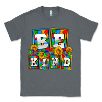 Charcoal Heather bee kind autism Classic Tee - AdoDesignShop