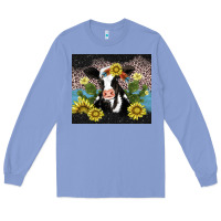 Colony Blue cow cactus and sunflower Long Sleeve Tee - AdoDesignShop