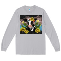 Moon Dust cow cactus and sunflower Long Sleeve Tee - AdoDesignShop