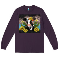 Plum cow cactus and sunflower Long Sleeve Tee - AdoDesignShop