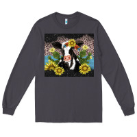 Smoke cow cactus and sunflower Long Sleeve Tee - AdoDesignShop