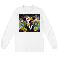 White cow cactus and sunflower Long Sleeve Tee - AdoDesignShop