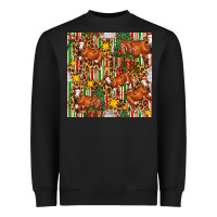 Black christmas leopard cow with gift boxes Heavyweight Sweatshirt - FaDigitalArtStudio
