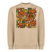 Mushroom christmas leopard cow with gift boxes Heavyweight Sweatshirt - FaDigitalArtStudio