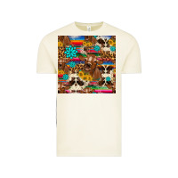 Vintage Arctic western sunflower bucket cow seamless pattern Vintage Tee - HRA Design Shop