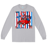 Moon Dust 4th of july seamless pattern truck Long Sleeve Tee - BundleAndBundleShop