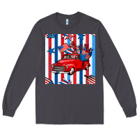 Smoke 4th of july seamless pattern truck Long Sleeve Tee - BundleAndBundleShop