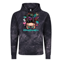 Cloud Black small business messy bun Vintage Hoodie - Zillion Design Studio