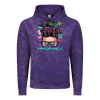 Cloud Purple small business messy bun Vintage Hoodie - Zillion Design Studio