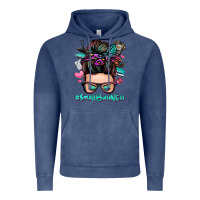 Vintage Denim small business messy bun Vintage Hoodie - Zillion Design Studio