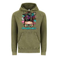 Vintage Olive small business messy bun Vintage Hoodie - Zillion Design Studio