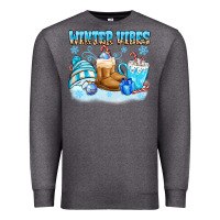 Charcoal Heather winter vibes Premium Sweatshirt - MaliasSmallBusiness