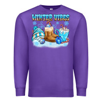Purple winter vibes Premium Sweatshirt - MaliasSmallBusiness